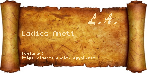 Ladics Anett névjegykártya